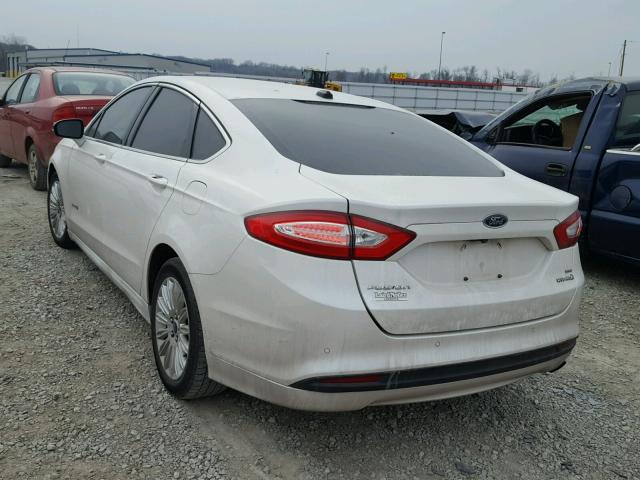 3FA6P0LU3DR191672 - 2013 FORD FUSION SE WHITE photo 3