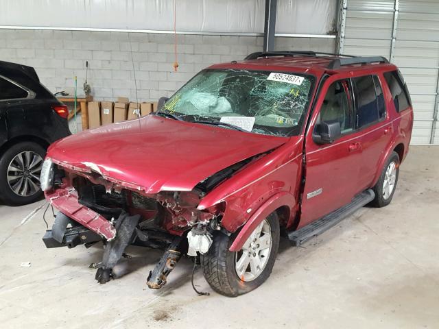 1FMEU73E77UA41654 - 2007 FORD EXPLORER X MAROON photo 2