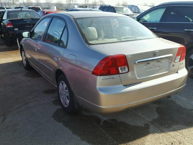 1HGES16543L033158 - 2003 HONDA CIVIC LX GOLD photo 3