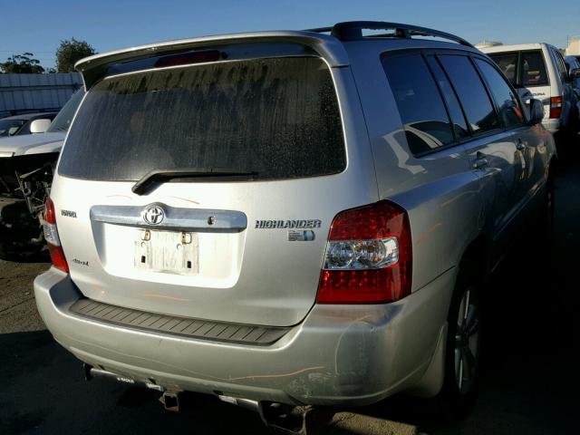 JTEEW21AX60028271 - 2006 TOYOTA HIGHLANDER SILVER photo 4