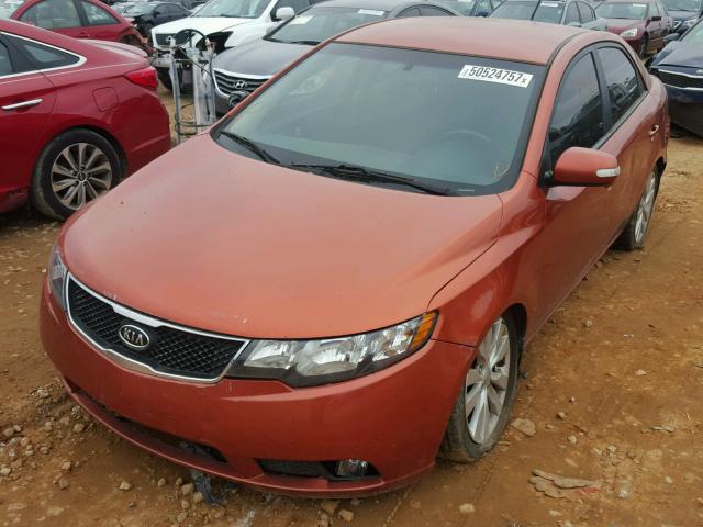 KNAFW4A32A5306708 - 2010 KIA FORTE SX ORANGE photo 2