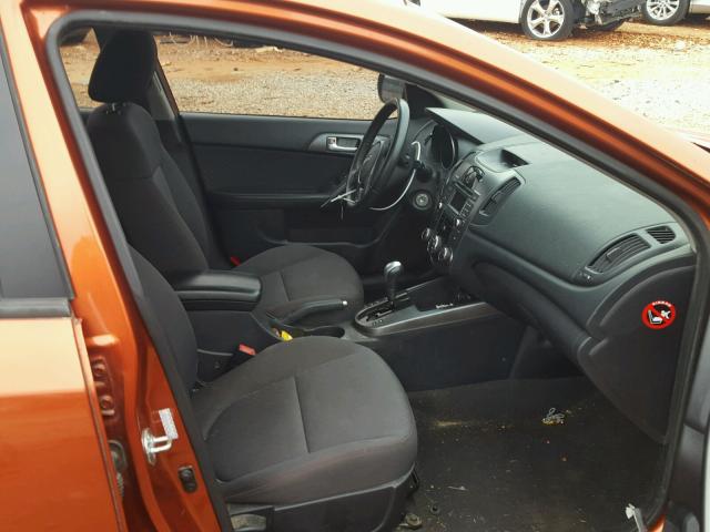 KNAFW4A32A5306708 - 2010 KIA FORTE SX ORANGE photo 5