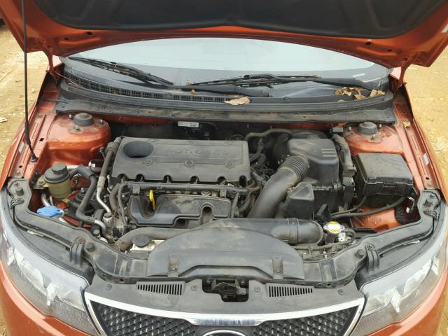 KNAFW4A32A5306708 - 2010 KIA FORTE SX ORANGE photo 7