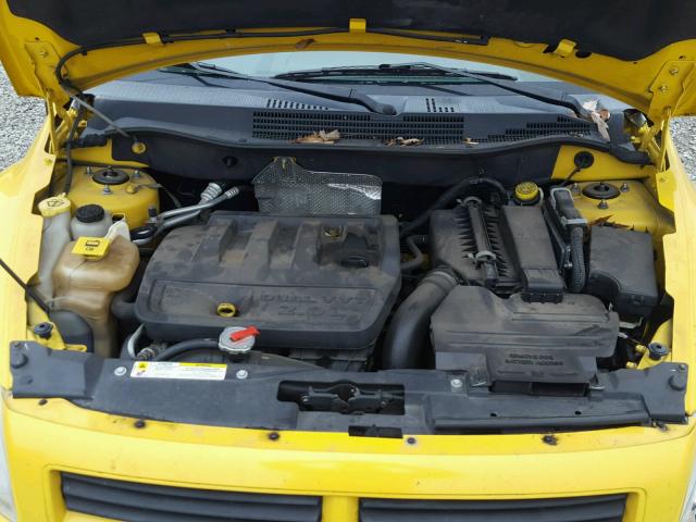 1B3HB48B27D539038 - 2007 DODGE CALIBER SX YELLOW photo 7