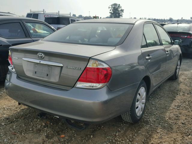 4T1BE32K96U708366 - 2006 TOYOTA CAMRY LE CHARCOAL photo 4