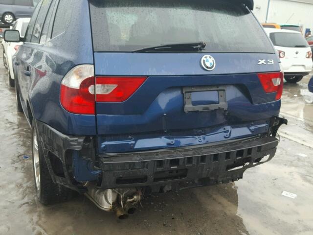 WBXPA934X5WD02663 - 2005 BMW X3 3.0I BLUE photo 9