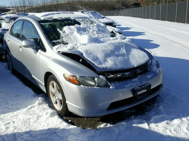 1HGFA16868L059382 - 2008 HONDA CIVIC EX Gümüş fotoğraf 1