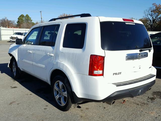 5FNYF4H51FB061652 - 2015 HONDA PILOT EXL WHITE photo 3