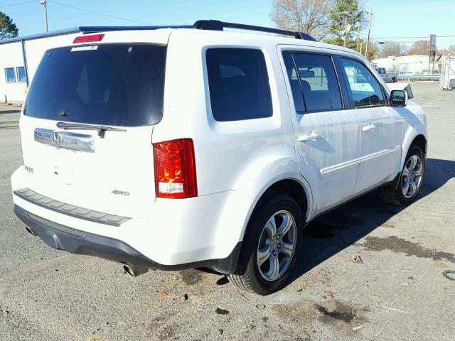 5FNYF4H51FB061652 - 2015 HONDA PILOT EXL WHITE photo 4