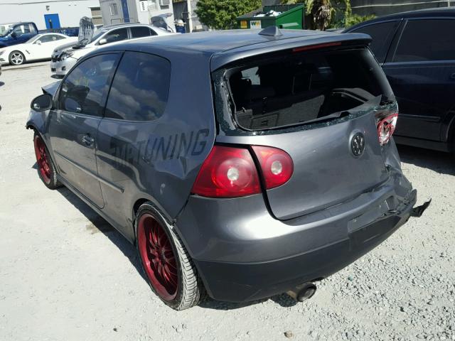 WVWEV71K67W010393 - 2007 VOLKSWAGEN NEW GTI GRAY photo 3