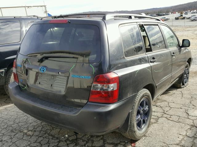 JTEDP21A840032096 - 2004 TOYOTA HIGHLANDER BLACK photo 4