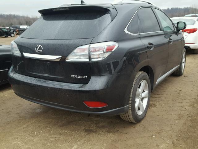 2T2ZK1BA7CC086703 - 2012 LEXUS RX 350 BLACK photo 4