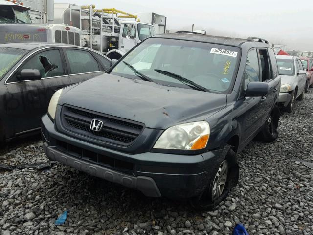 2HKYF18683H612972 - 2003 HONDA PILOT EXL GRAY photo 2