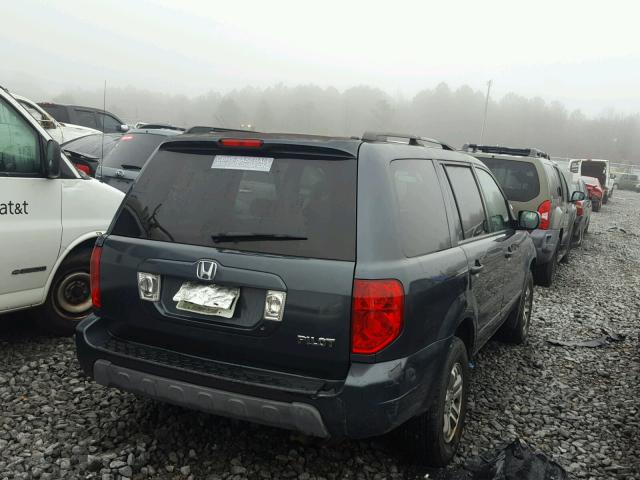 2HKYF18683H612972 - 2003 HONDA PILOT EXL GRAY photo 4