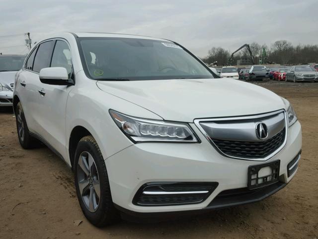 5FRYD4H26GB052411 - 2016 ACURA MDX WHITE photo 1