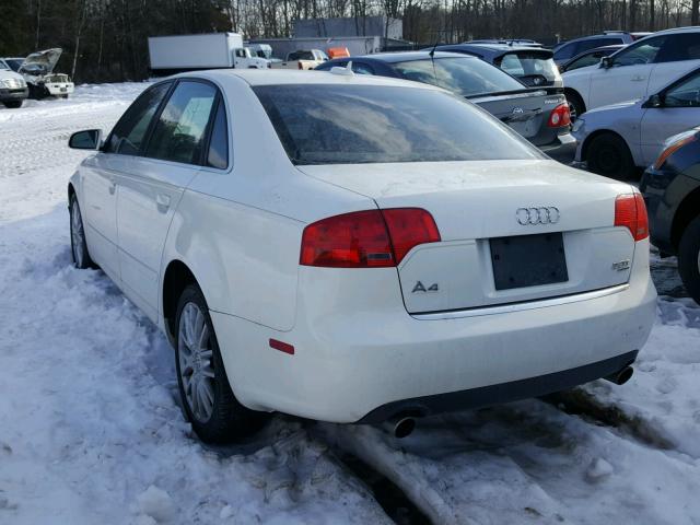 WAUDF78E26A020288 - 2006 AUDI A4 2.0T QU WHITE photo 3