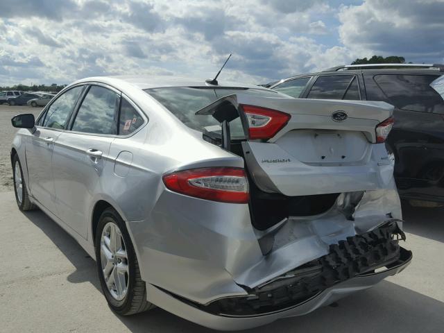 3FA6P0HR4DR230158 - 2013 FORD FUSION SE SILVER photo 3