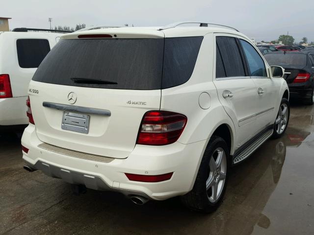 4JGBB72E49A485718 - 2009 MERCEDES-BENZ ML 550 WHITE photo 4