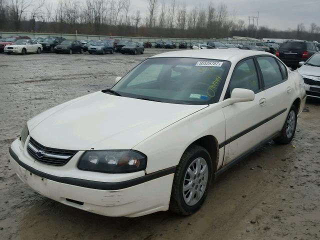 2G1WF52E349461521 - 2004 CHEVROLET IMPALA WHITE photo 2