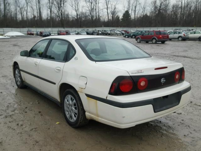 2G1WF52E349461521 - 2004 CHEVROLET IMPALA WHITE photo 3