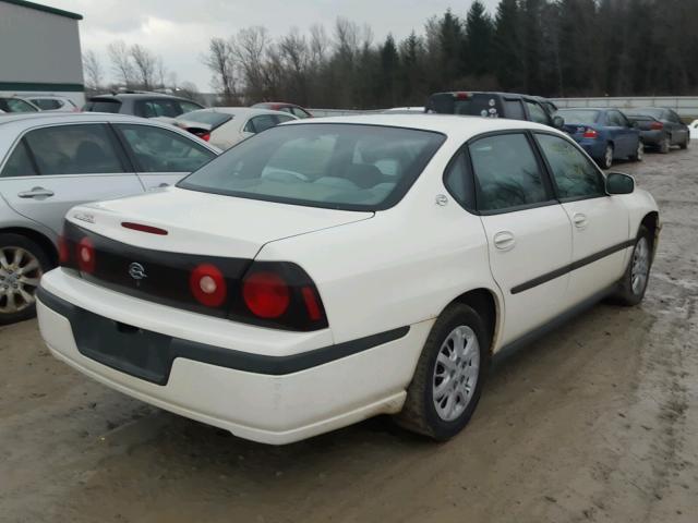 2G1WF52E349461521 - 2004 CHEVROLET IMPALA WHITE photo 4