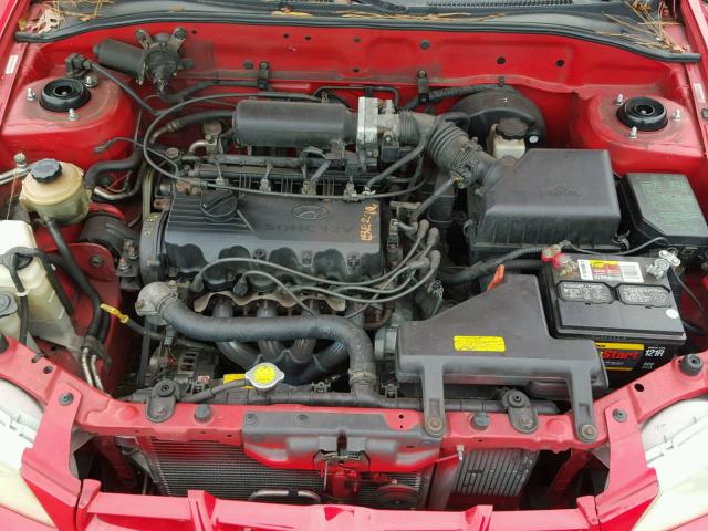 KMHCG35G3YU011512 - 2000 HYUNDAI ACCENT GS RED photo 7