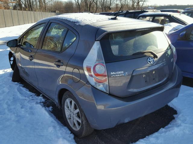 JTDKDTB32E1075290 - 2014 TOYOTA PRIUS C GRAY photo 3