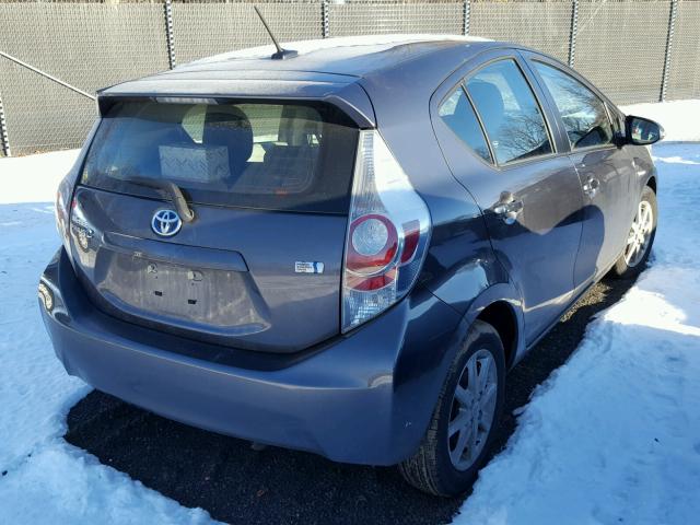 JTDKDTB32E1075290 - 2014 TOYOTA PRIUS C GRAY photo 4