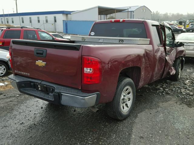 1GCEC19X59Z256940 - 2009 CHEVROLET SILVERADO MAROON photo 4