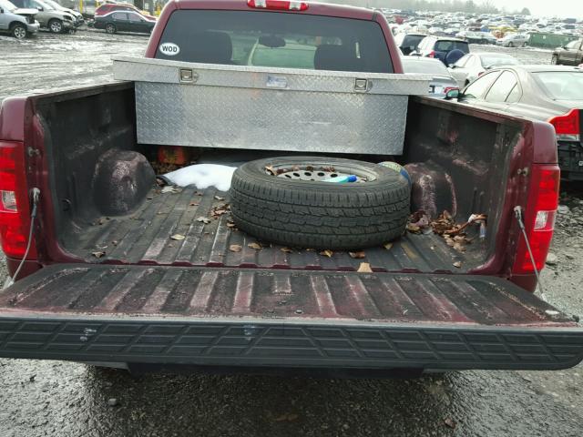 1GCEC19X59Z256940 - 2009 CHEVROLET SILVERADO MAROON photo 6