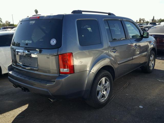 5FNYF3H57BB011052 - 2011 HONDA PILOT EXL GRAY photo 4