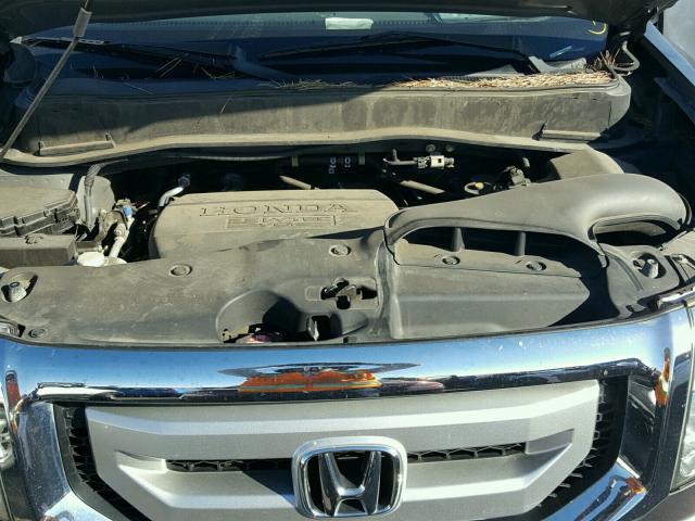 5FNYF3H57BB011052 - 2011 HONDA PILOT EXL GRAY photo 7