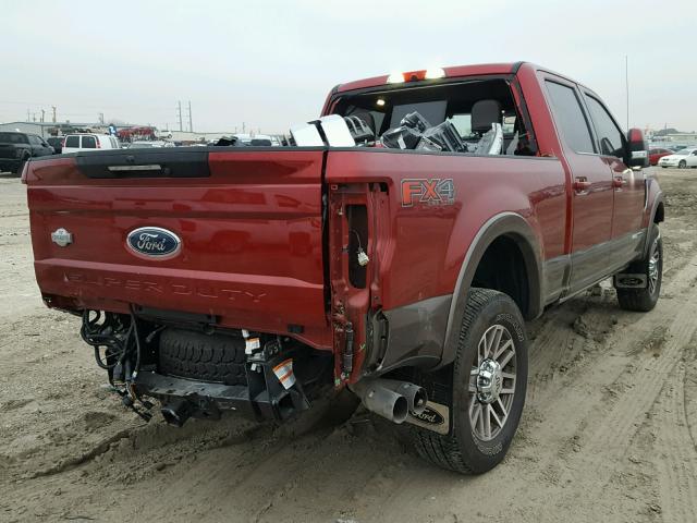 1FT7W2BT7HEC61639 - 2017 FORD F250 SUPER RED photo 4