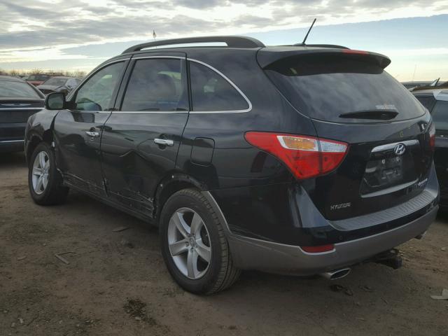 KM8NUDCC3BU176829 - 2011 HYUNDAI VERACRUZ G BLACK photo 3