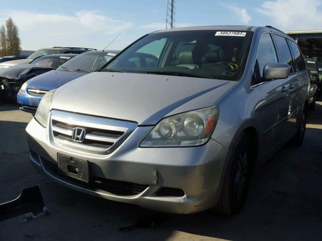 5FNRL38686B431446 - 2006 HONDA ODYSSEY EX GRAY photo 2