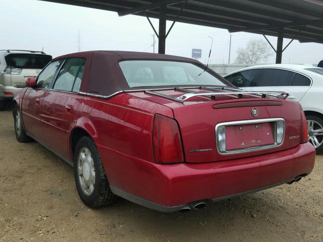 1G6KD54Y71U212773 - 2001 CADILLAC DEVILLE RED photo 3