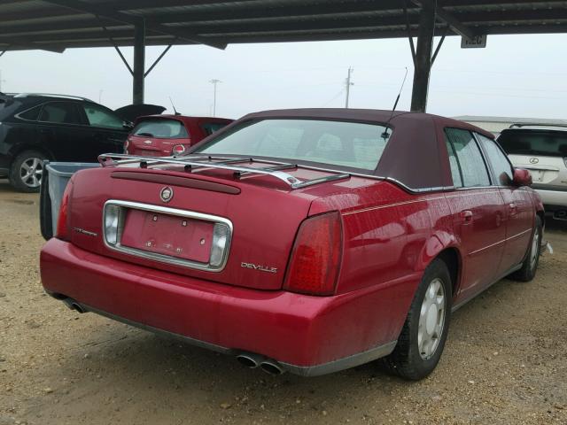 1G6KD54Y71U212773 - 2001 CADILLAC DEVILLE RED photo 4