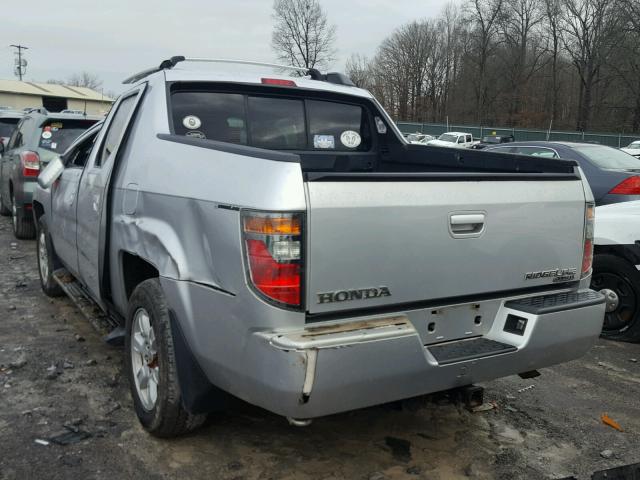 2HJYK16587H550070 - 2007 HONDA RIDGELINE SILVER photo 3