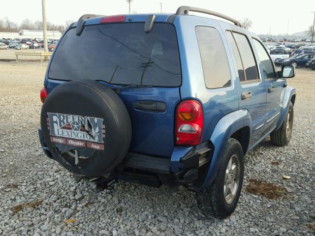 1J8GL58K23W577745 - 2003 JEEP LIBERTY LI BLUE photo 4