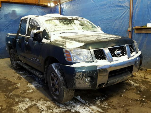 1N6AA07B35N508155 - 2005 NISSAN TITAN XE BLUE photo 1