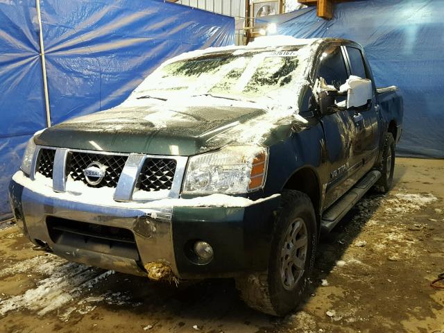 1N6AA07B35N508155 - 2005 NISSAN TITAN XE BLUE photo 2