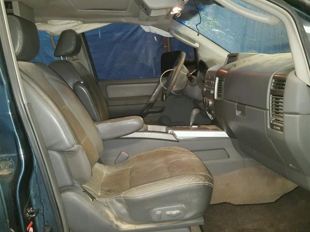 1N6AA07B35N508155 - 2005 NISSAN TITAN XE BLUE photo 5