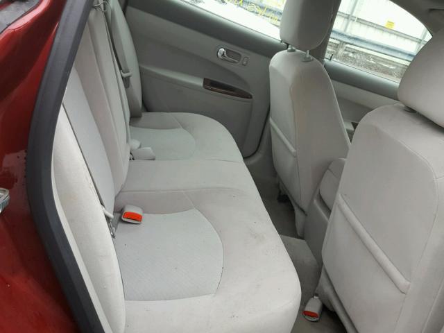 2G4WC582781166211 - 2008 BUICK LACROSSE C RED photo 6