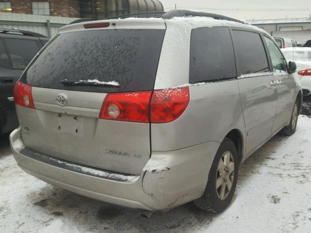 5TDZA23C76S573828 - 2006 TOYOTA SIENNA CE SILVER photo 4