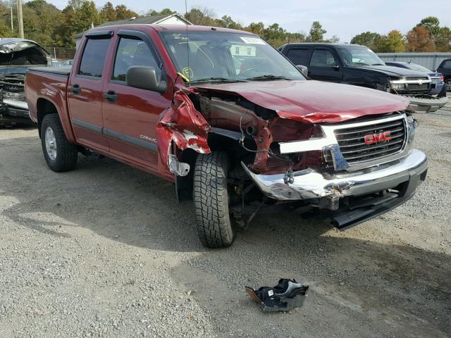 1GTDT136958182238 - 2005 GMC CANYON MAROON photo 1