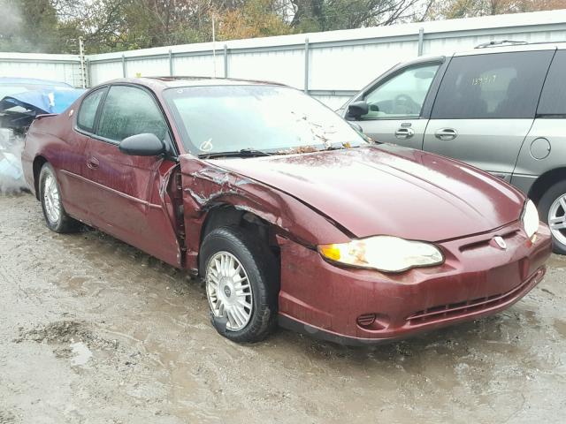 2G1WW12E119356917 - 2001 CHEVROLET MONTE CARL MAROON photo 1