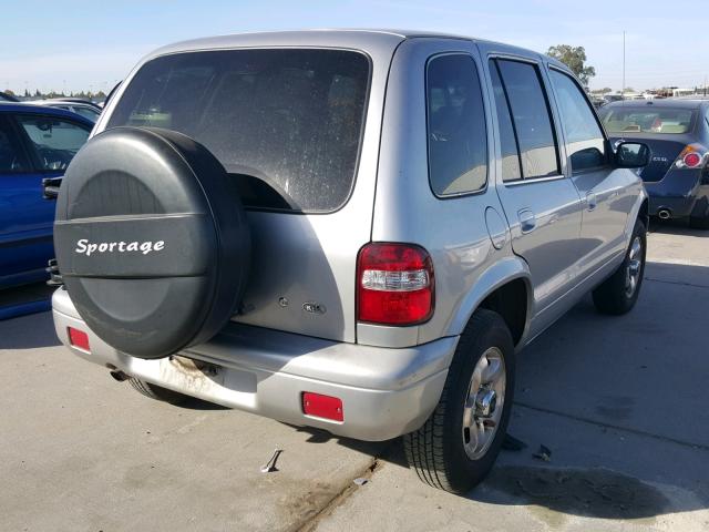 KNDJB723625150635 - 2002 KIA SPORTAGE SILVER photo 4