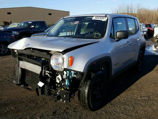 ZACCJBAT8GPD47353 - 2016 JEEP RENEGADE S SILVER photo 2