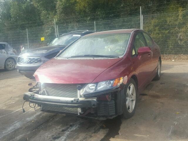 1HGFA16918L094436 - 2008 HONDA CIVIC EXL RED photo 2