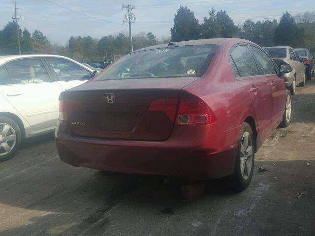 1HGFA16918L094436 - 2008 HONDA CIVIC EXL أحمر صورة 4